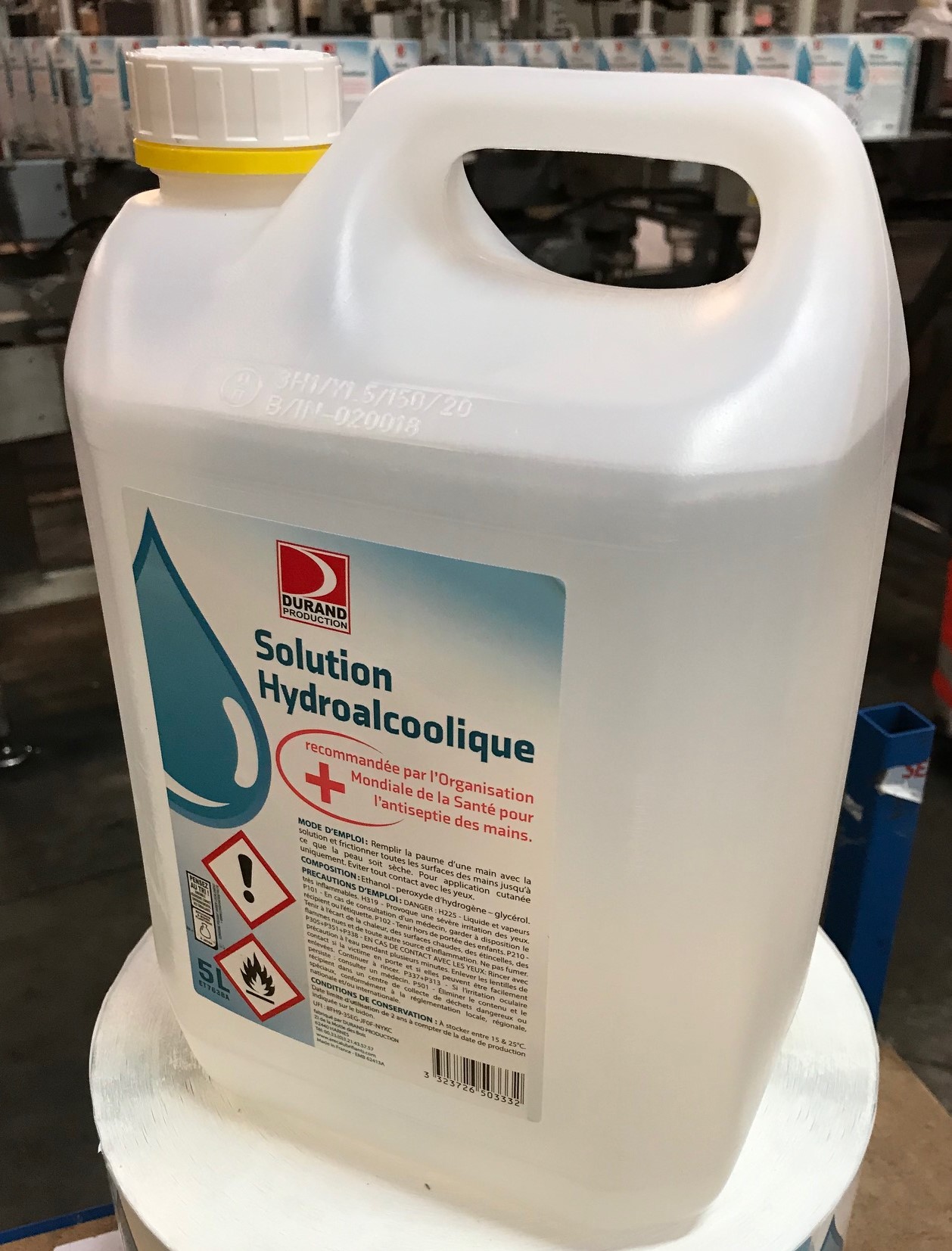 Bidon Solution hydro alcoolique